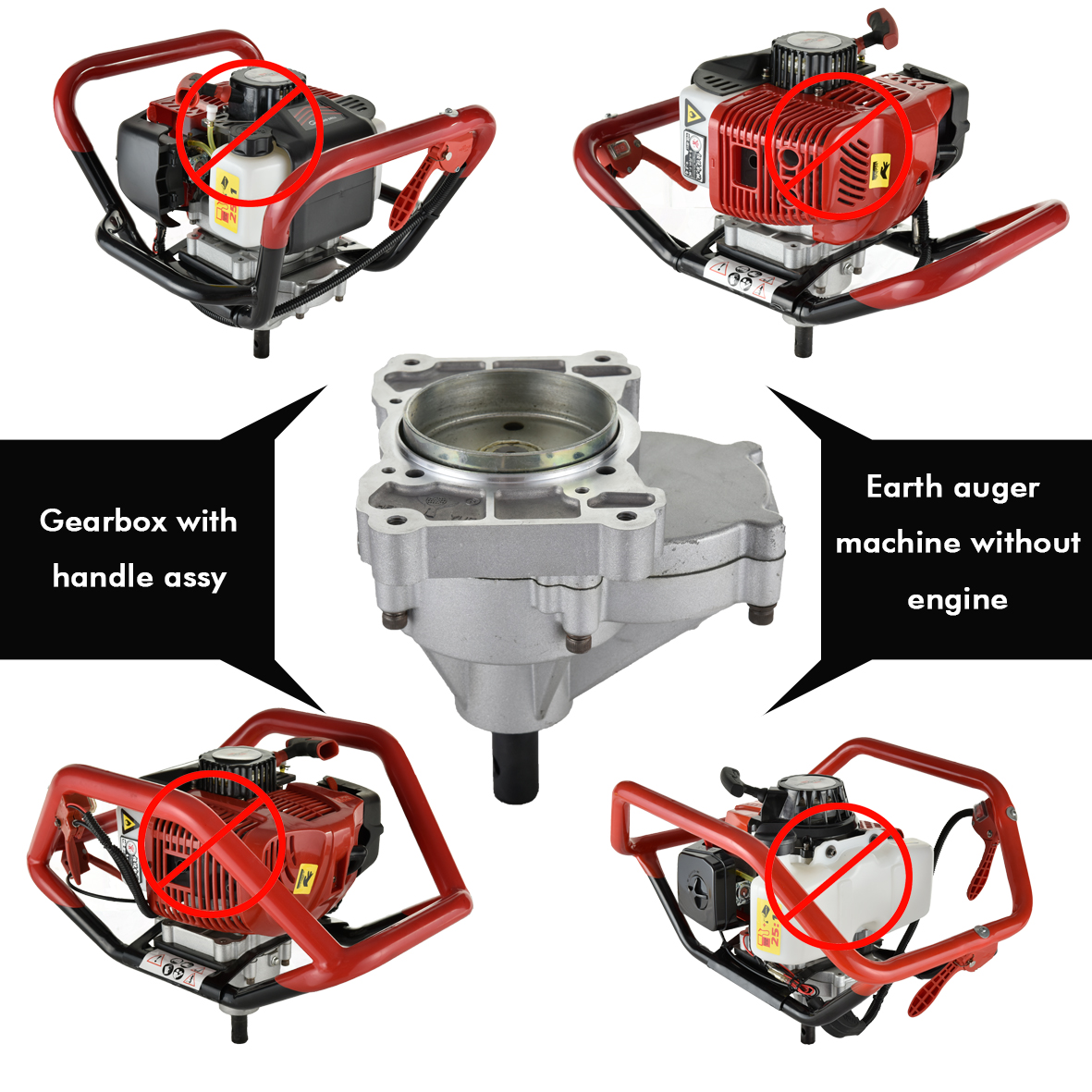 Gear box untuk mesin auger bumi tenaga mesin bensin 4 atau 2 tak kecil