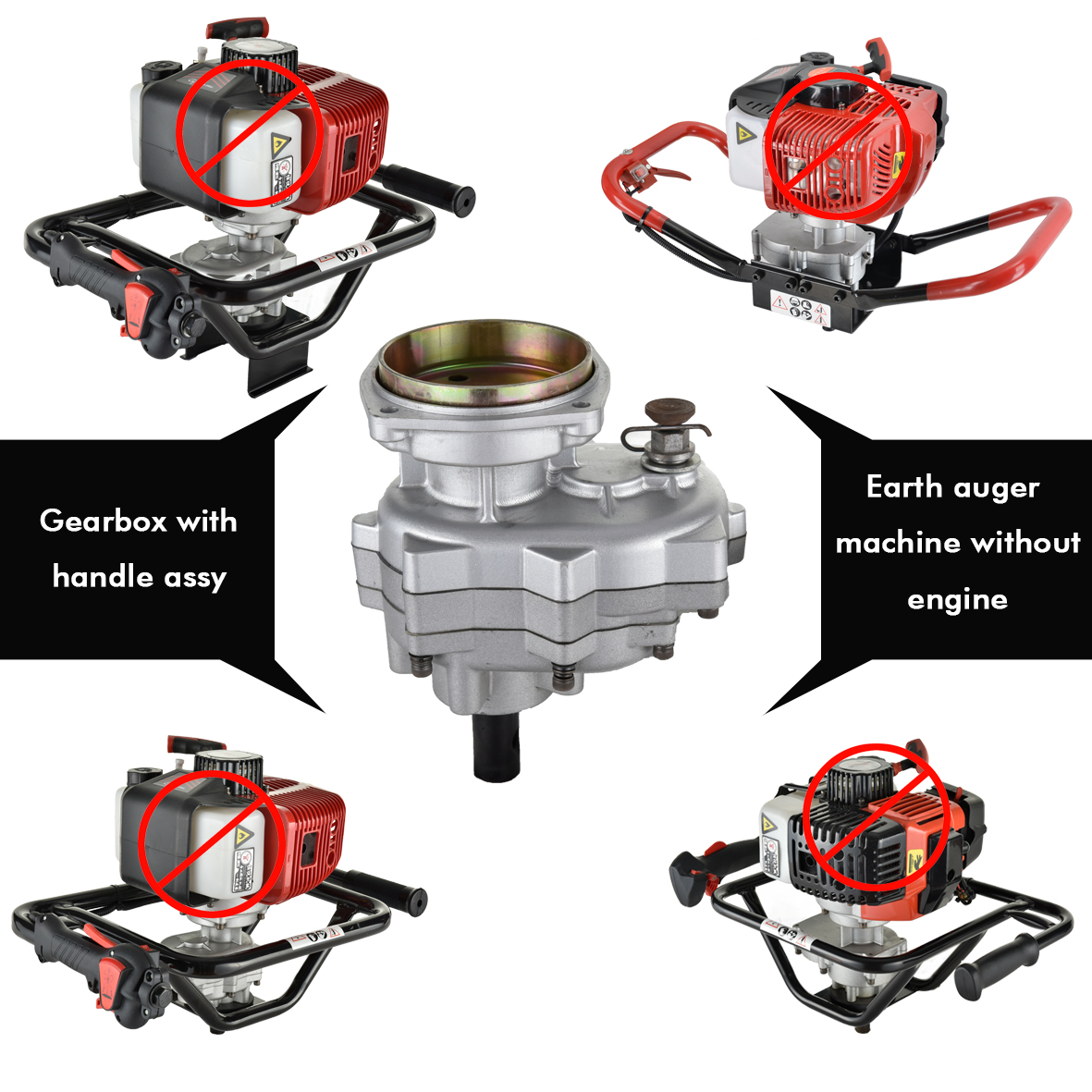 Manual Reverse Gear Box untuk Mesin Bensin Kecil 4 Atau 2 Tak Power Earth Auger Machine